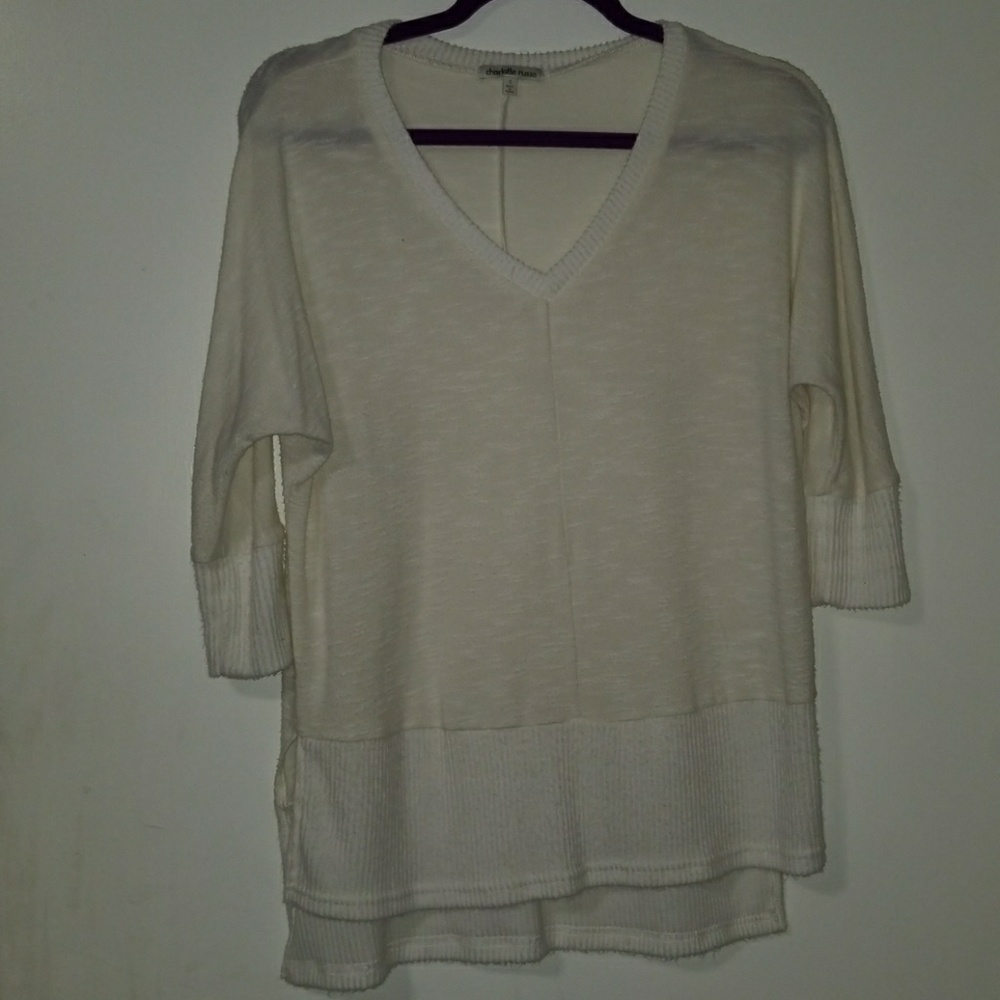 Off white 1/4 sleeve top